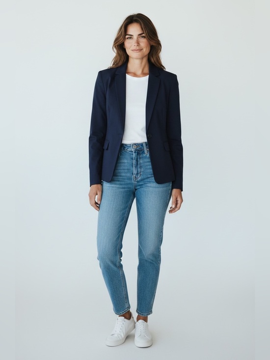 Merona Jackets & Blazers - Merona  Women’s Size 6 Long Sleeve Navy Blue 2 Front Buttons Blazer